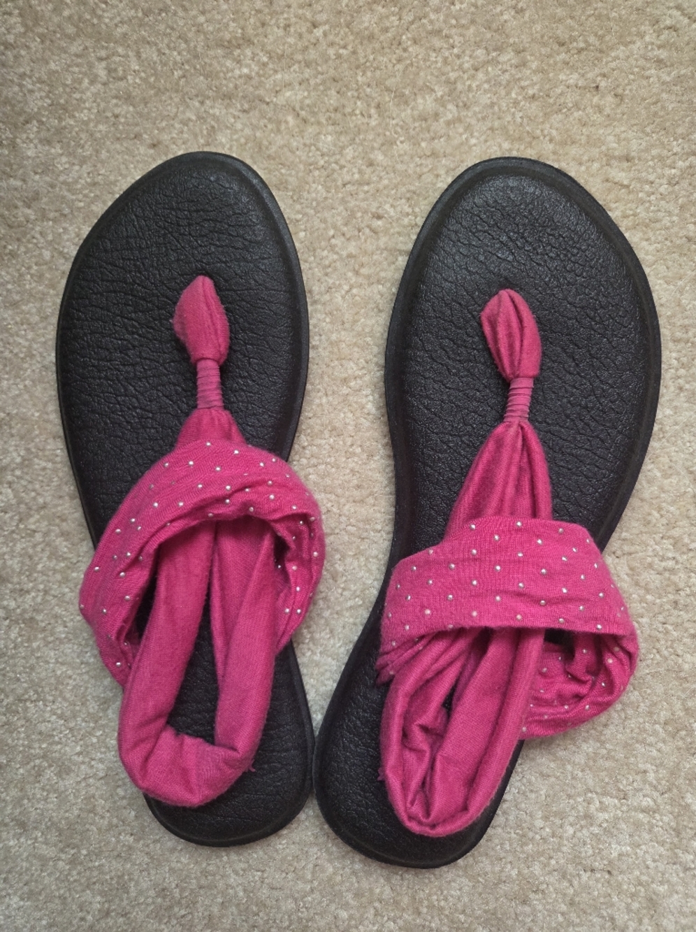 Sanuk Fushia Yoga Sandals